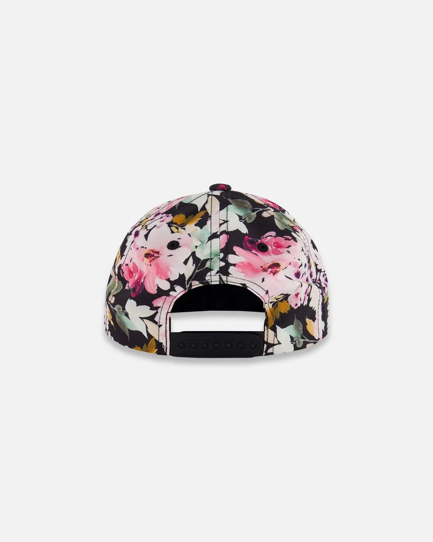 Deux Par Deux Girls Baseball Cap “Printed Watercolour Flowers” : Size 3/6 Years to 7/12 Years