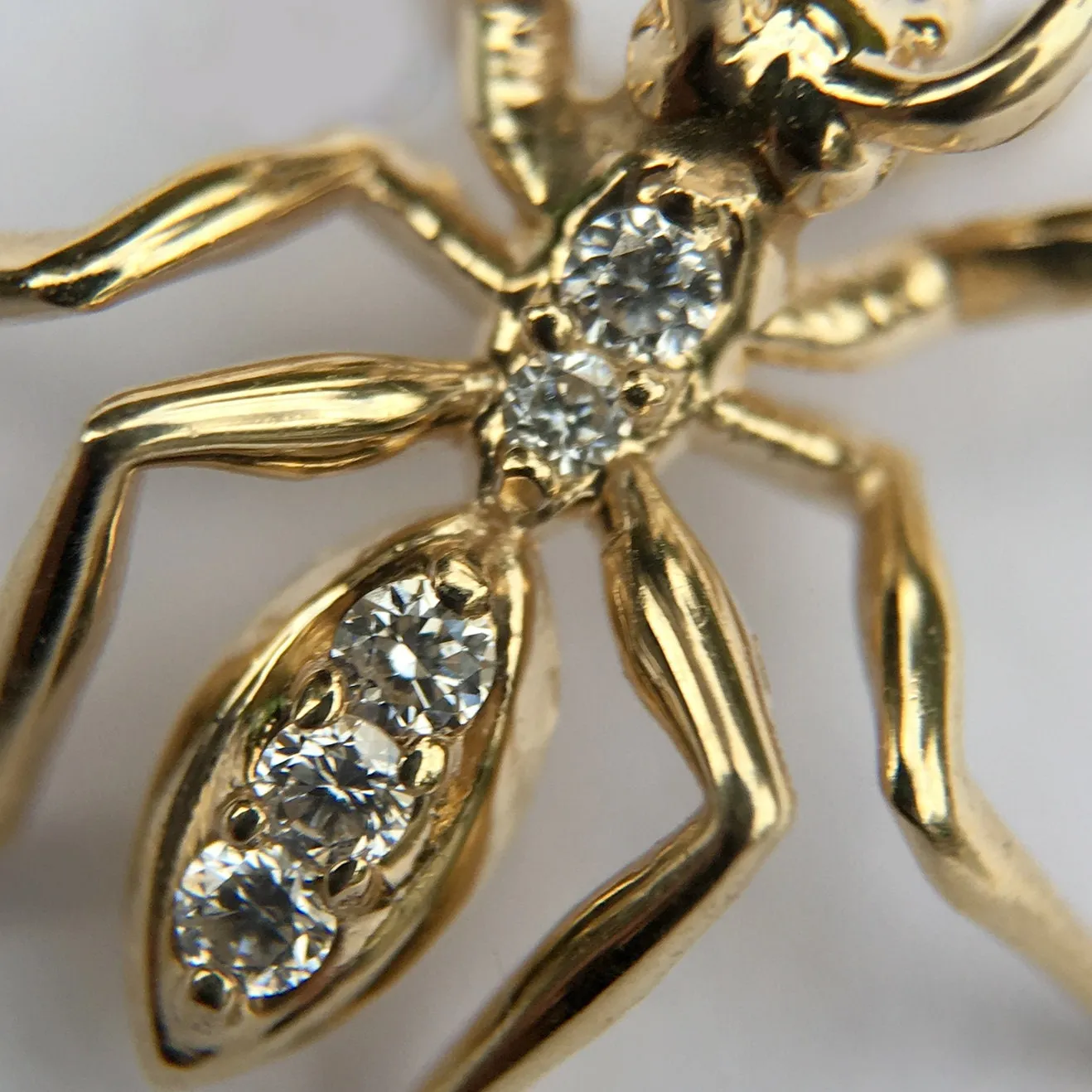 Diamonds 14k Gold Ant Tie Tack