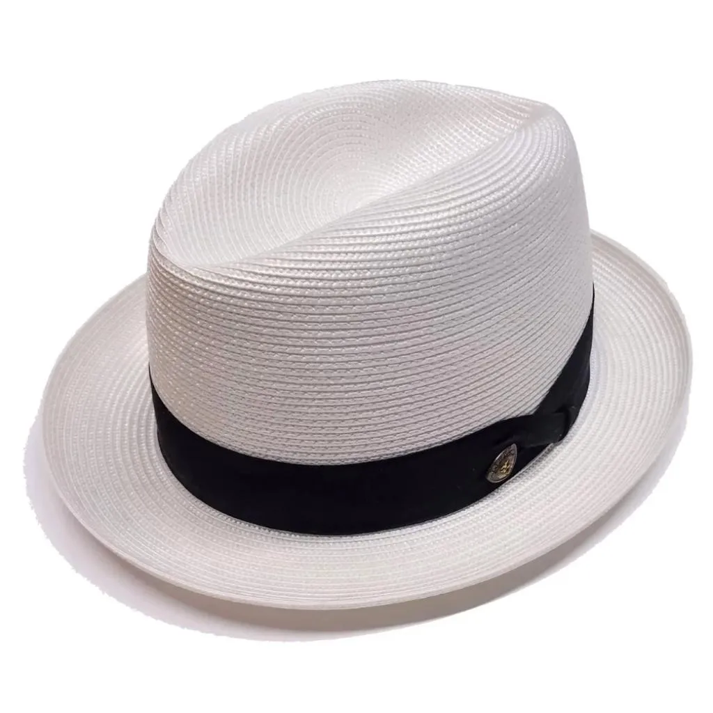Dobbs Parker Center Dent Milan Straw Trilby Hat