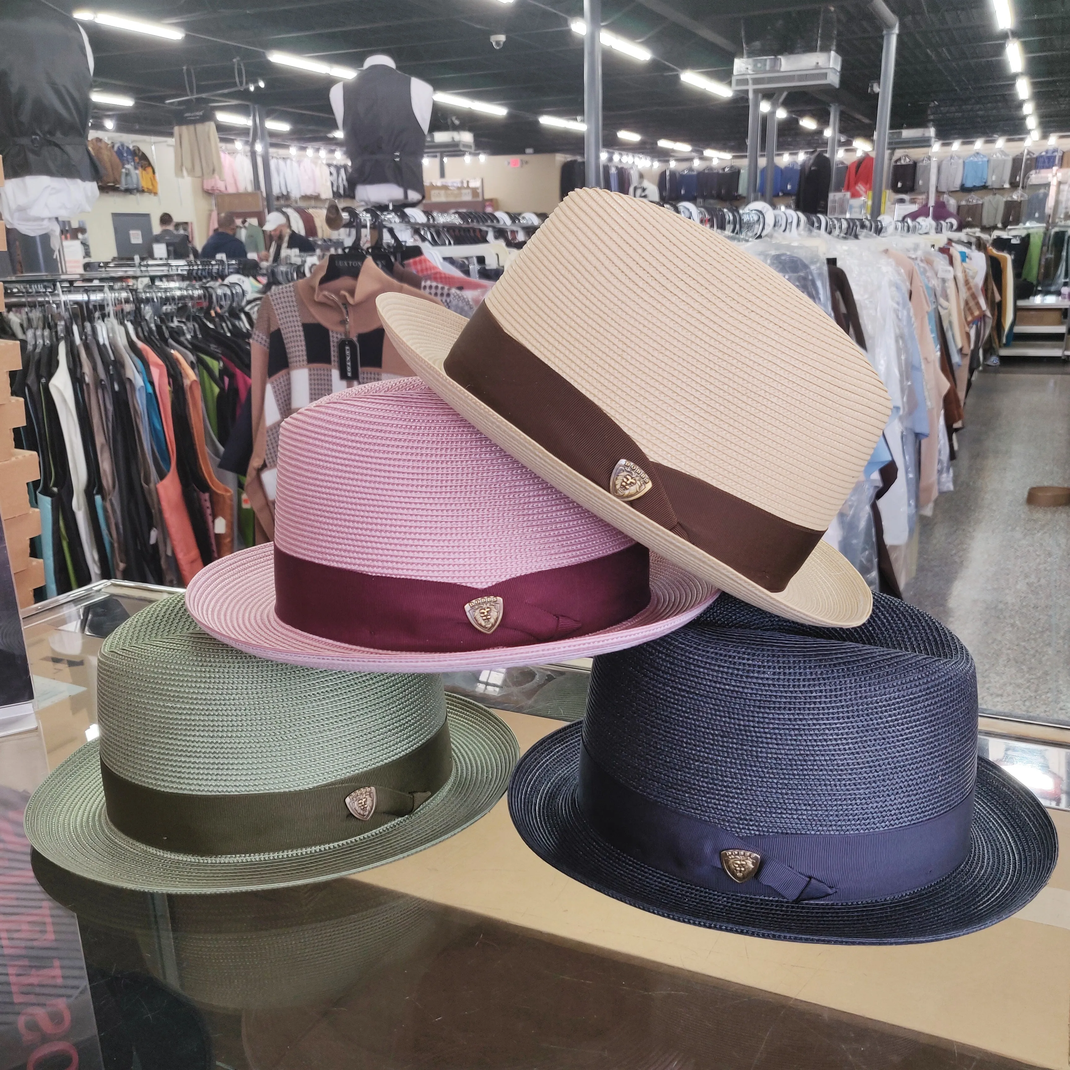 Dobbs Parker Center Dent Milan Straw Trilby Hat