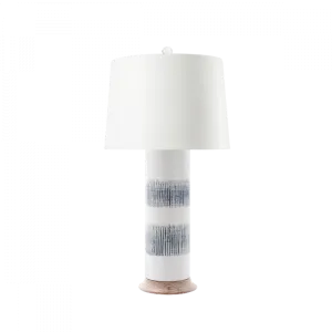 Elena Lamp Without Shade / Gray and White