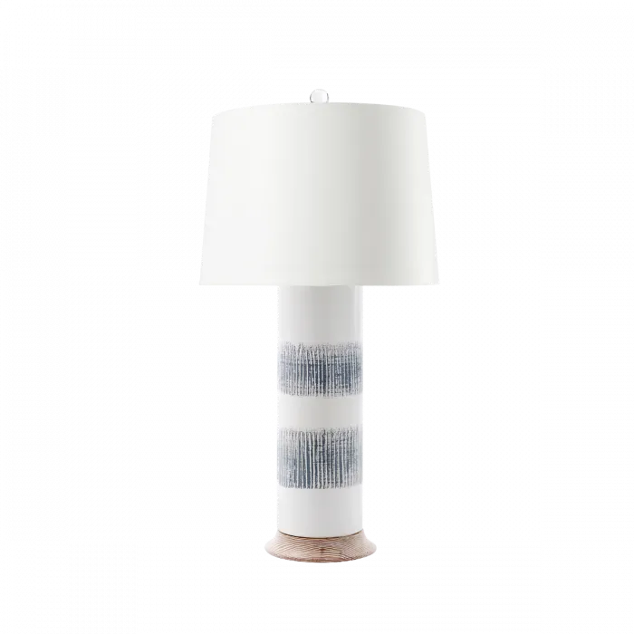 Elena Lamp Without Shade / Gray and White