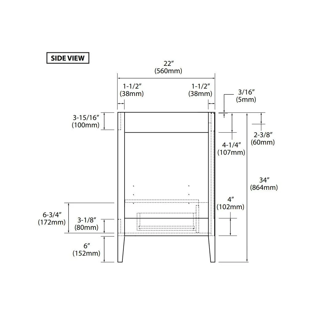 Encore 6 Drawers and 2 Door Bathroom Vanity with Quartz Sink - Floor Mount - 60" Wood/Brandy