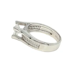 Engagement Shaped Cubic Zirconia 925 Silver Ring - C100169