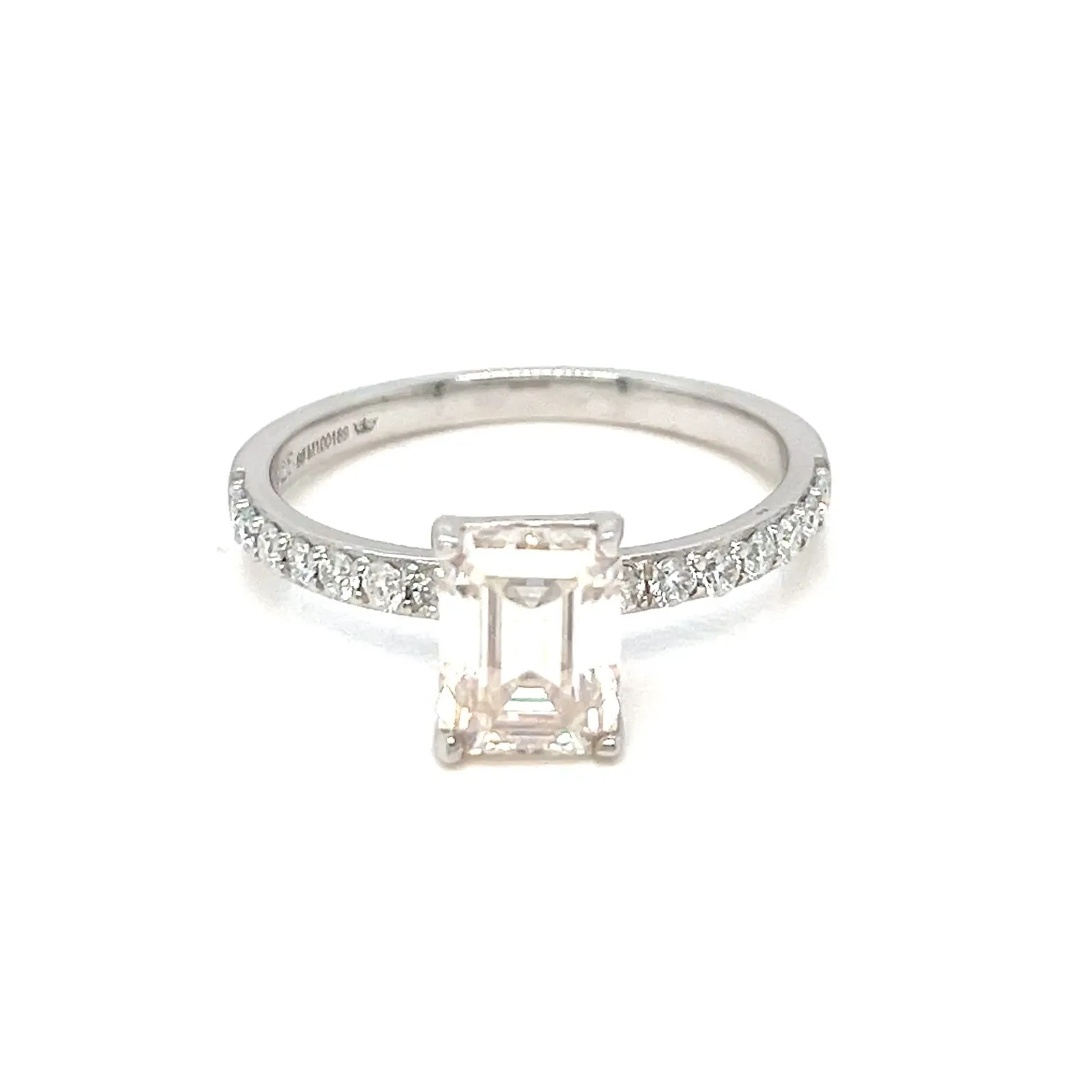 Engagement Shaped Cubic Zirconia 925 Silver Ring - C100189