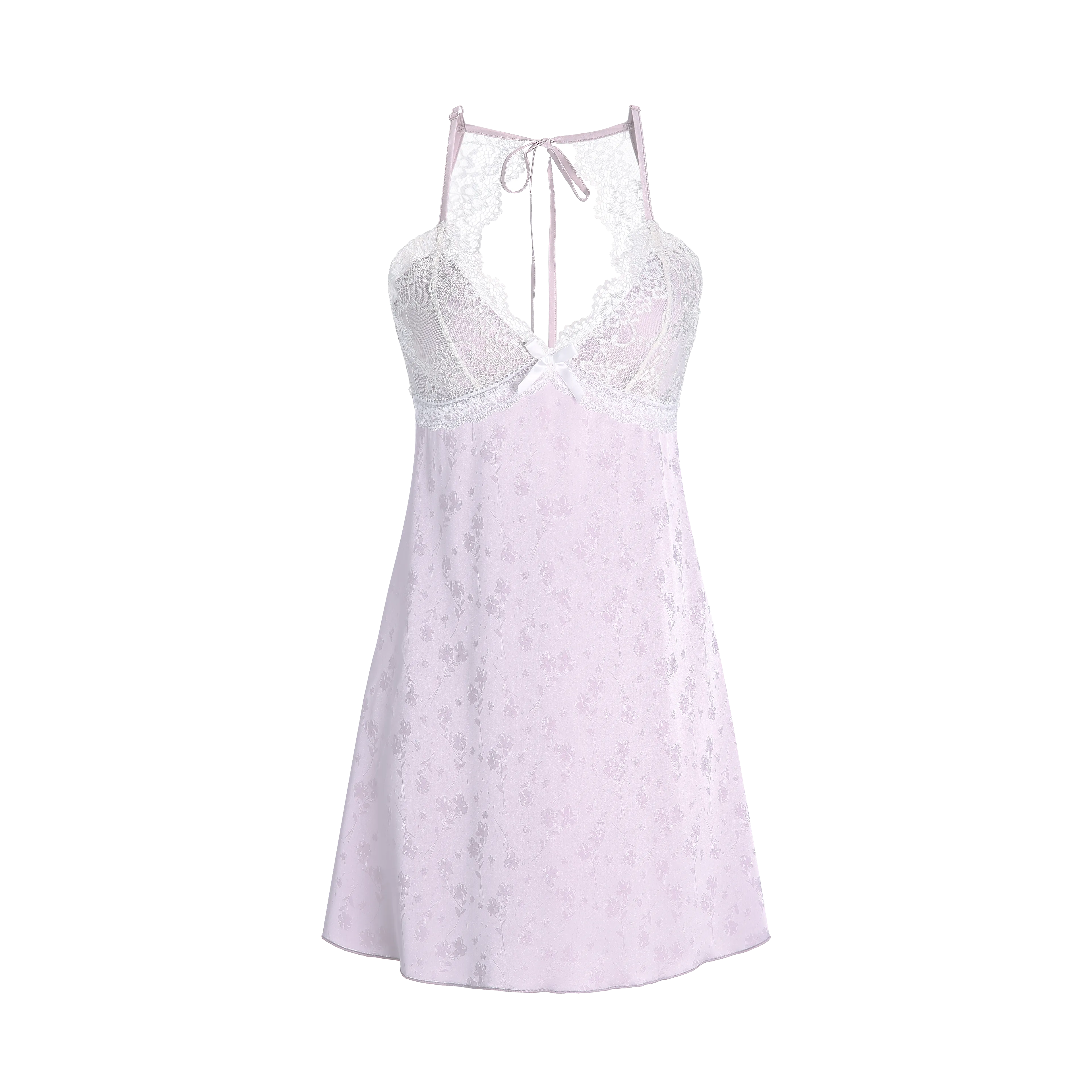 Ethereal Bloom Satin Slip Dress