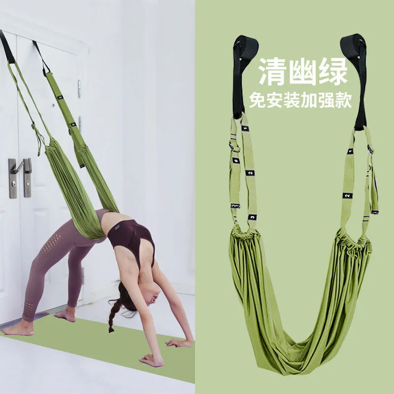Expandable/Durable Yoga Swing with Elastic Stretch Rope