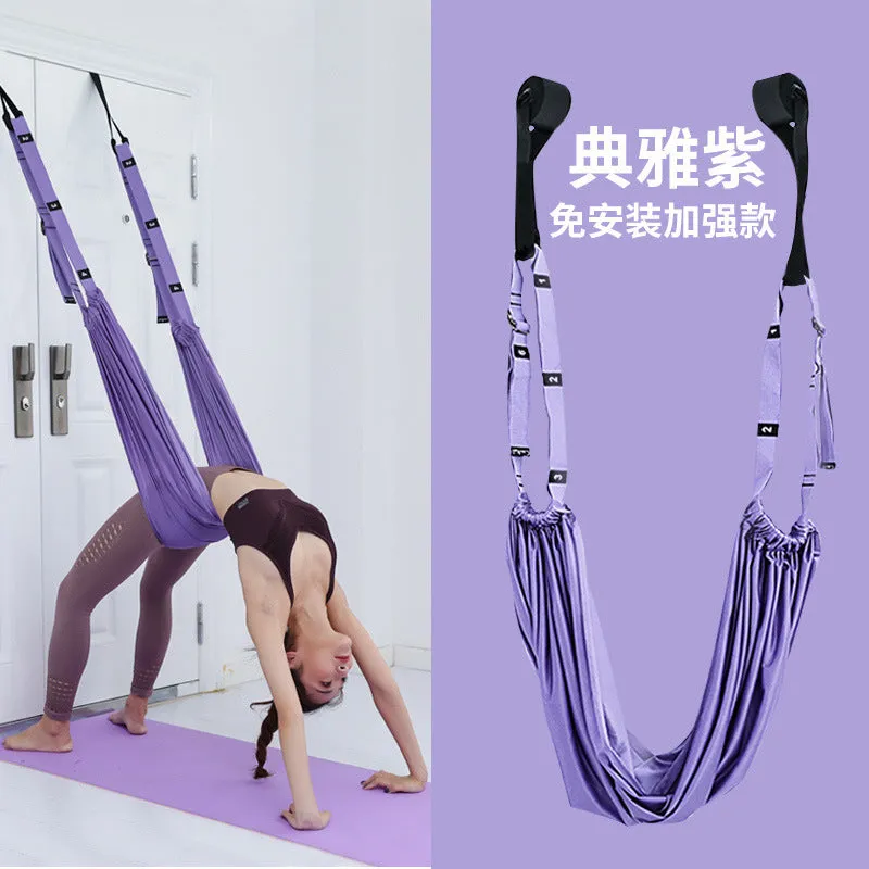 Expandable/Durable Yoga Swing with Elastic Stretch Rope