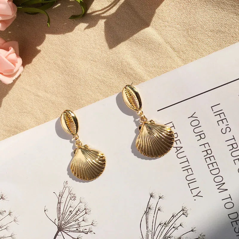 Fashion Retro Earrings Trend Creative Marine Wind Earrings Shells Earrings