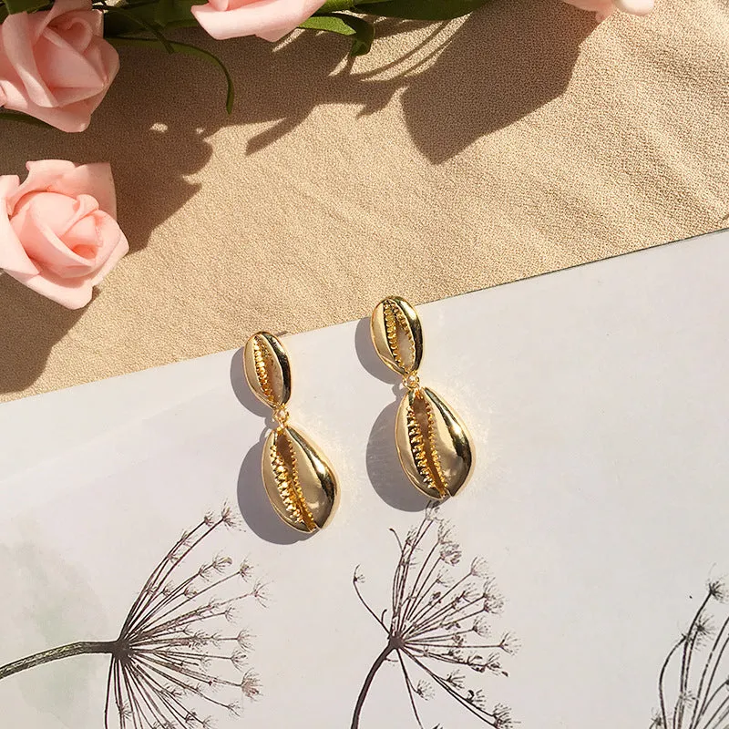Fashion Retro Earrings Trend Creative Marine Wind Earrings Shells Earrings