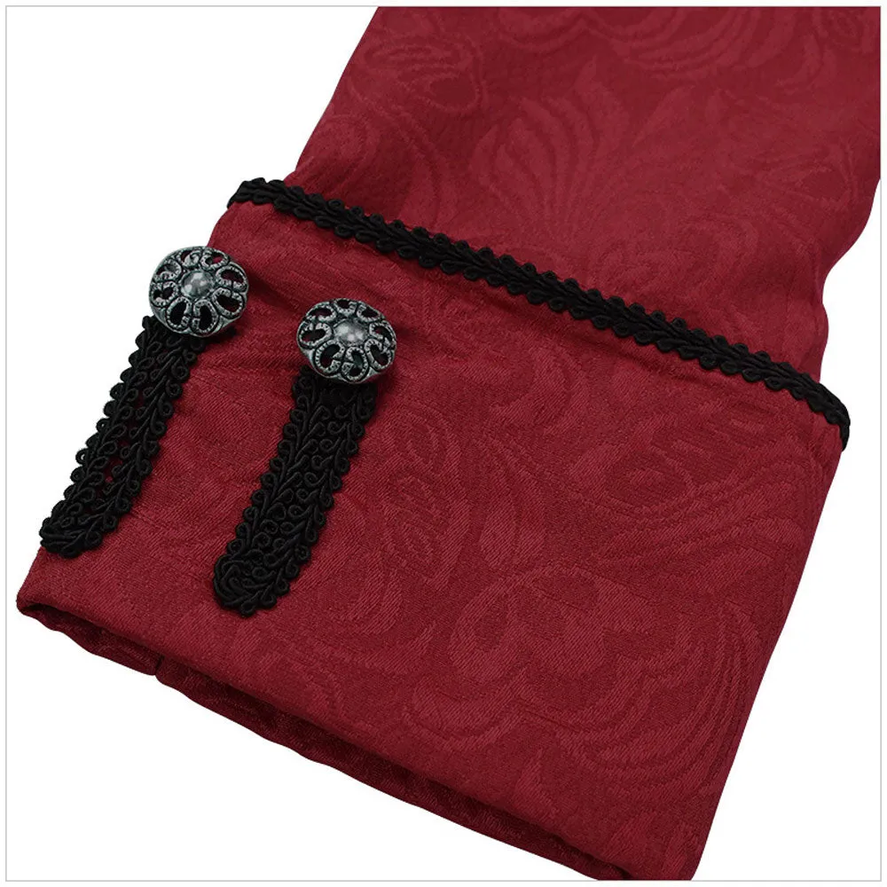 Fashion Solid Color Stand Collar Coat Steampunk Retro Men's Uniform