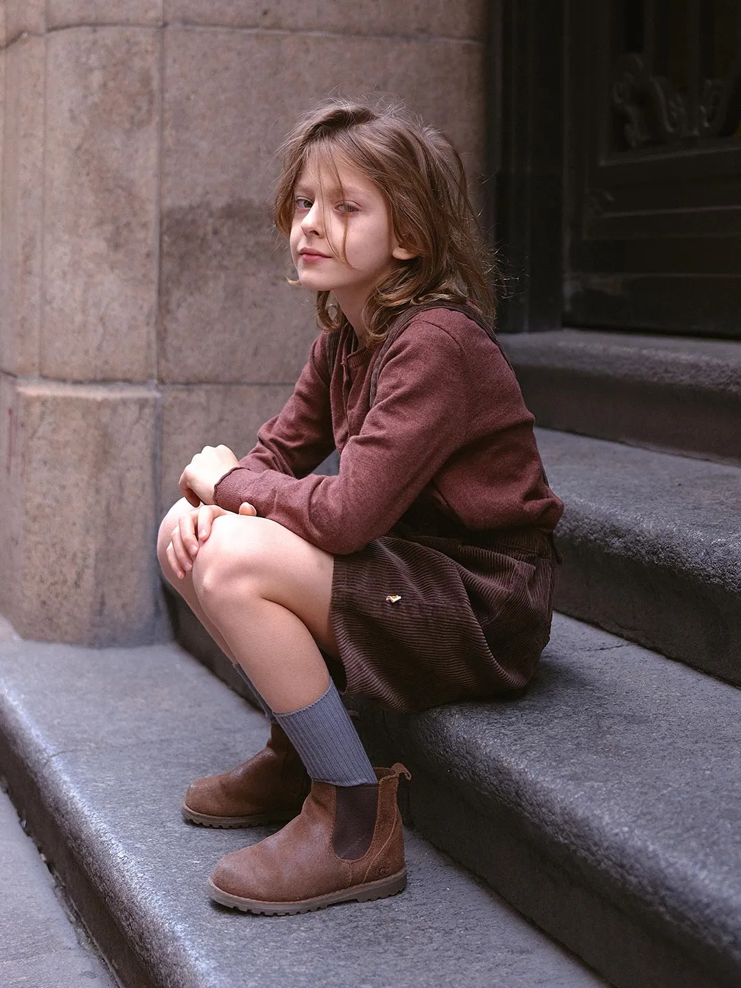 【Final Sale】Nocry Cotton Knitwear - Brown