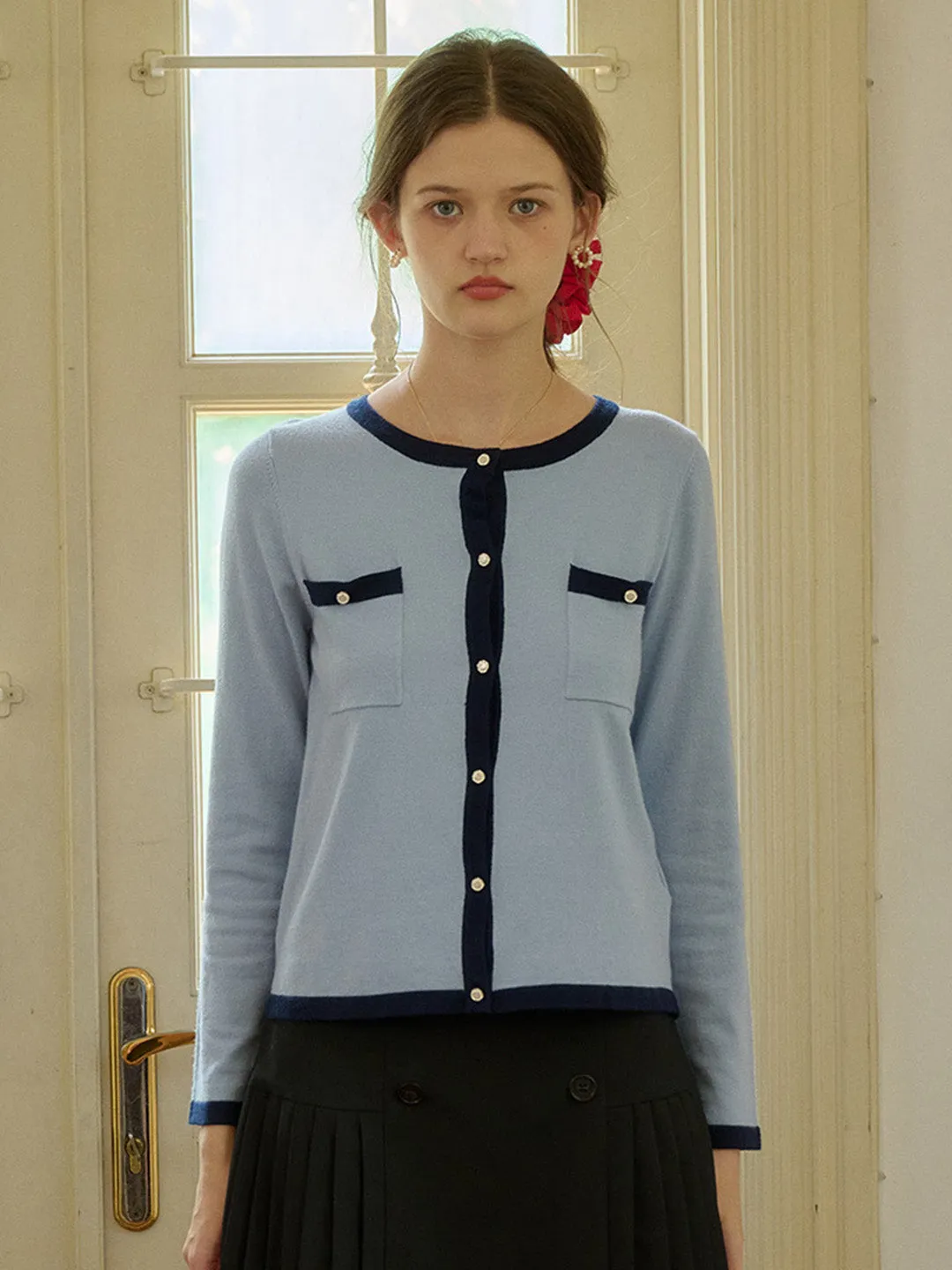 【Final Sale】Willa Round Neck Knitted Cardigan