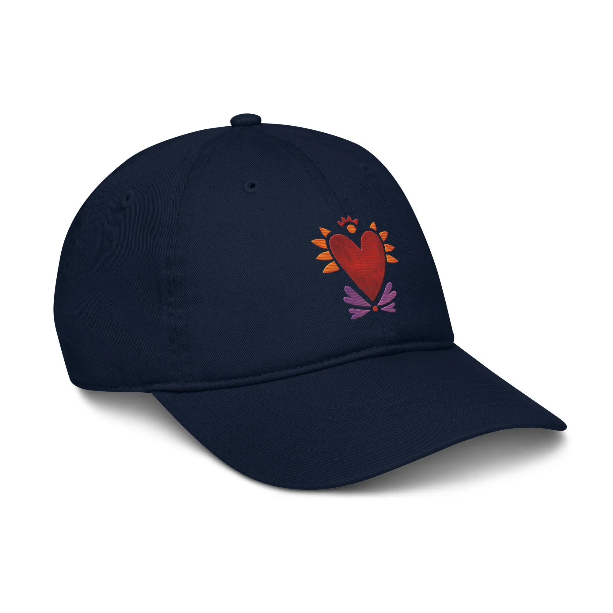 Flaming Heart - Organic Baseball Hat