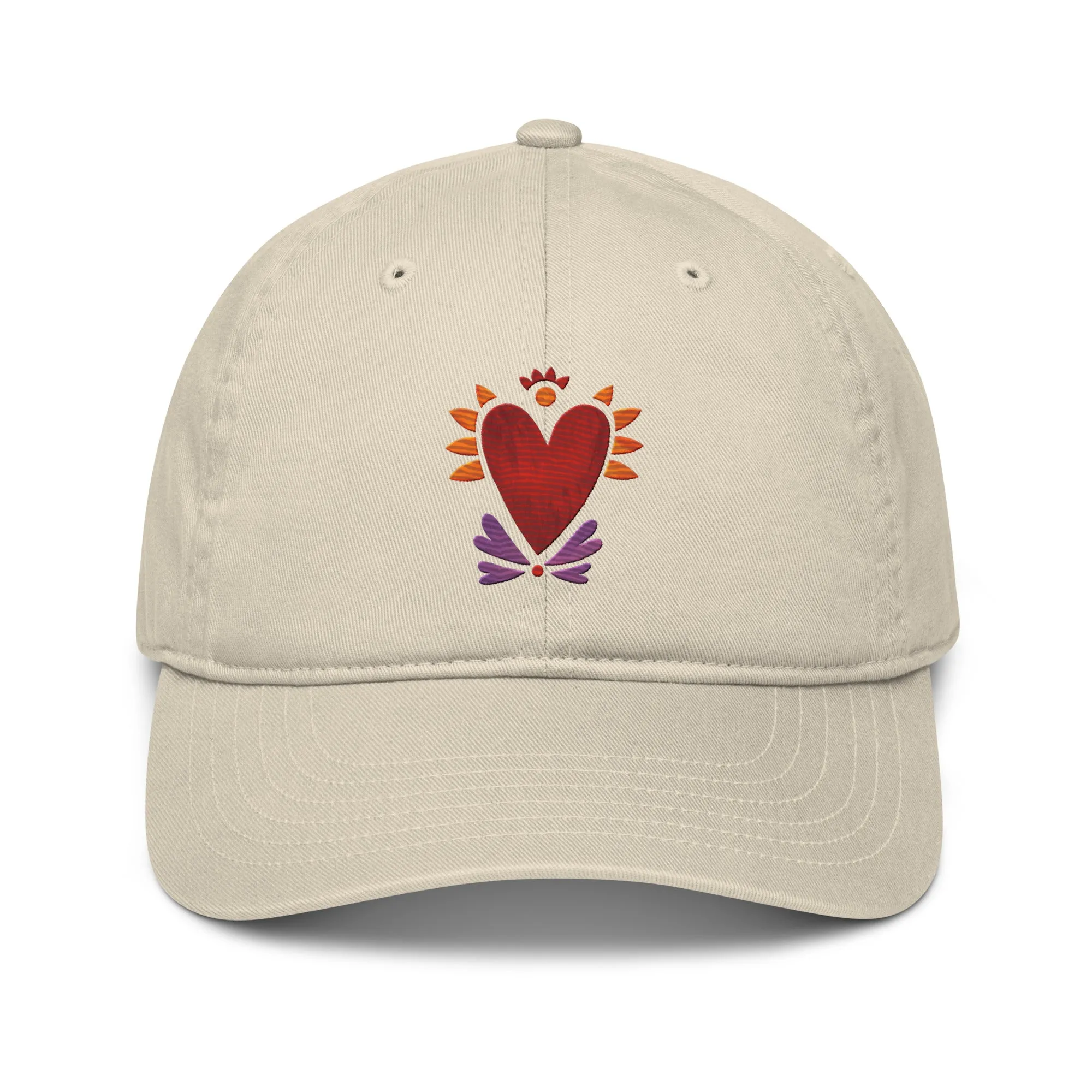 Flaming Heart - Organic Baseball Hat