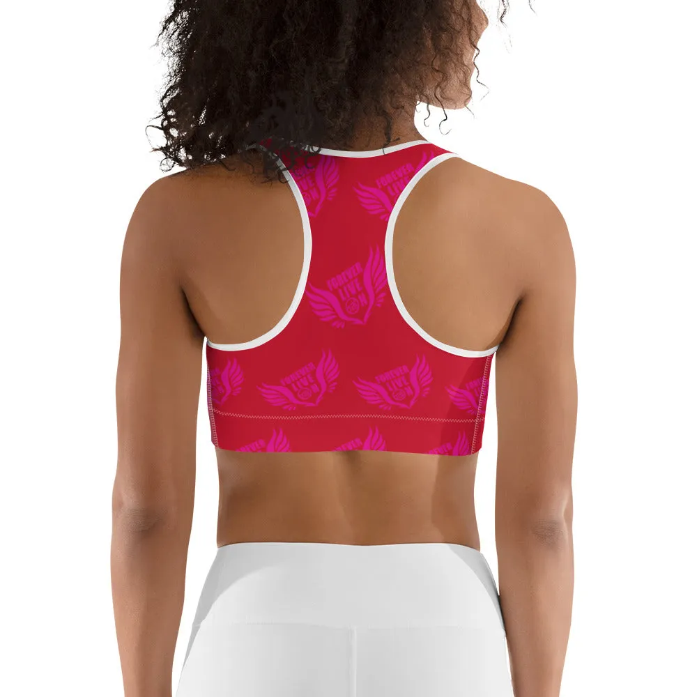 FLO Red & Pink Sports Bra