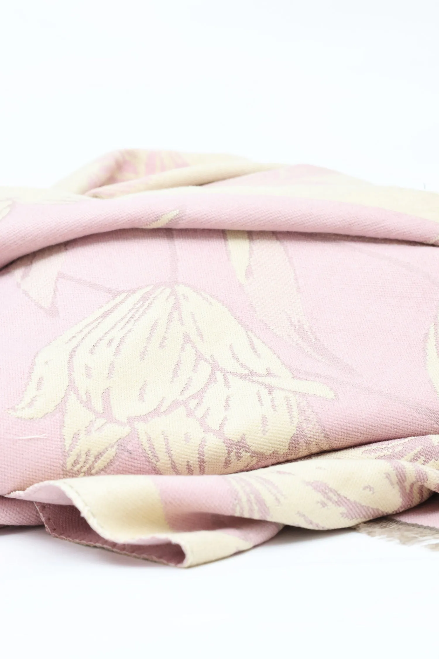 FLORAL REVERSIBLE SCARF-PINK