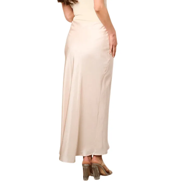 Florence Crinkle Satin Maxi Skirt