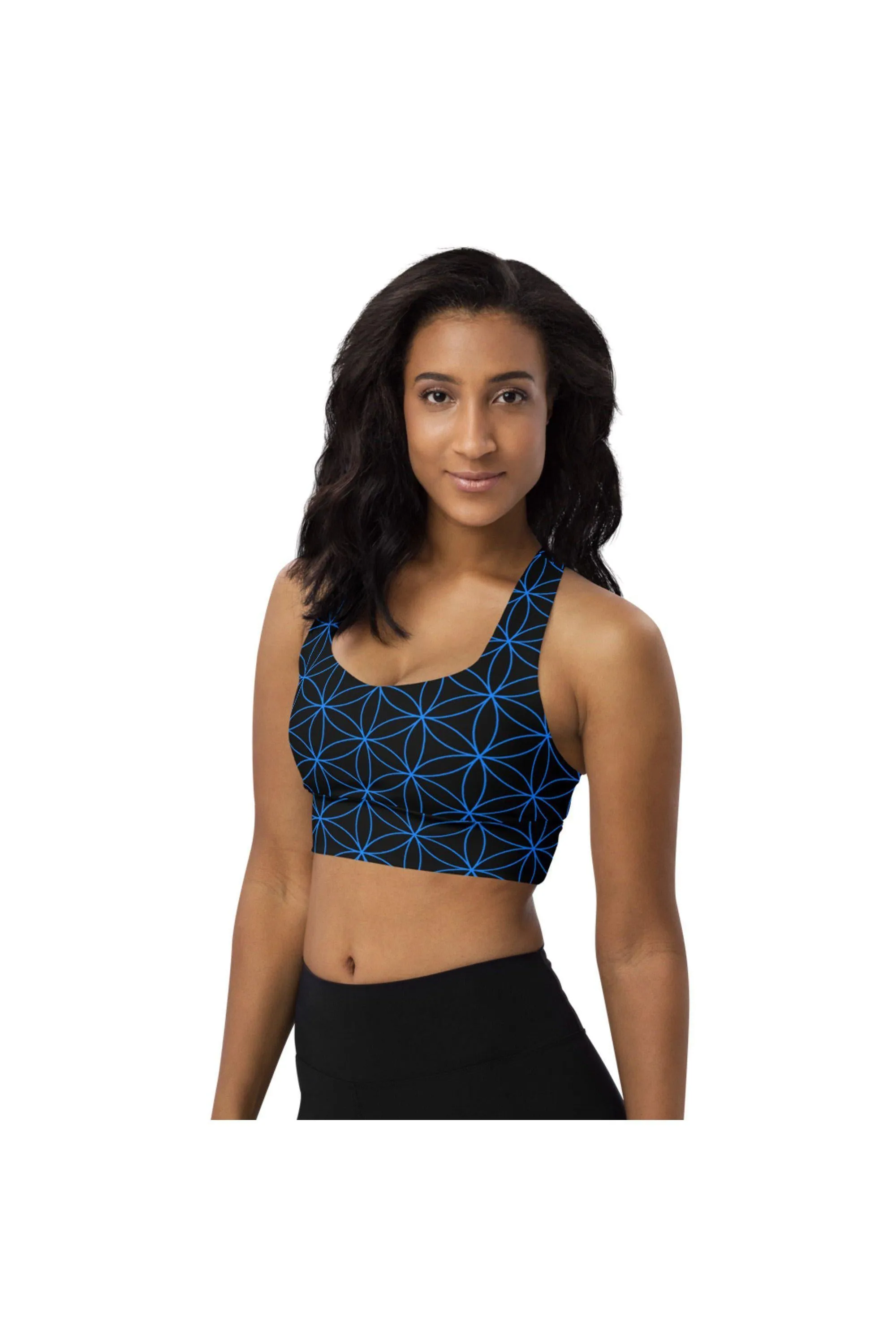 Flower of Life Longline Sports Bra