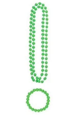 Fluro Green Necklace & Bracelet Set