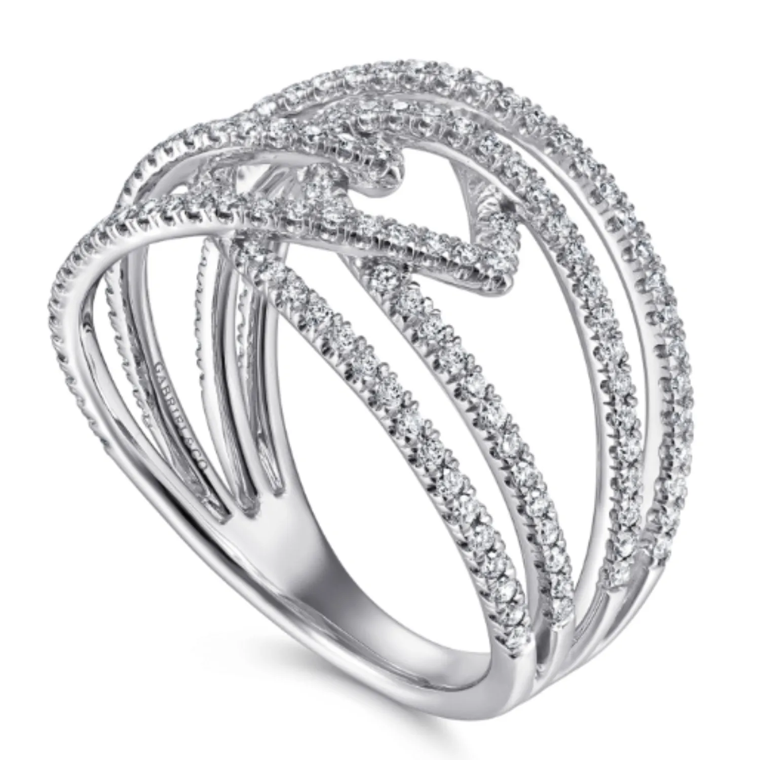 Gabriel & Co. Intertwining "Intermingled" Diamond Right Hand Ring
