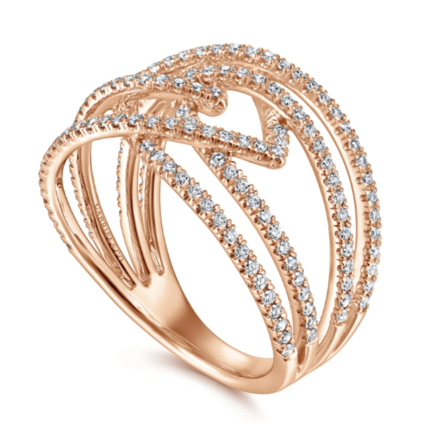 Gabriel & Co. Intertwining "Intermingled" Diamond Right Hand Ring