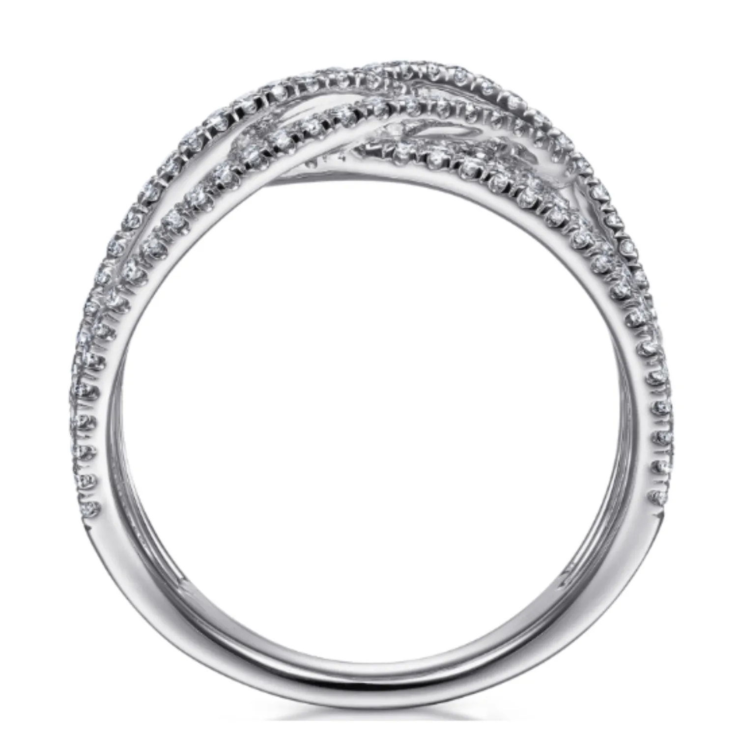 Gabriel & Co. Intertwining "Intermingled" Diamond Right Hand Ring