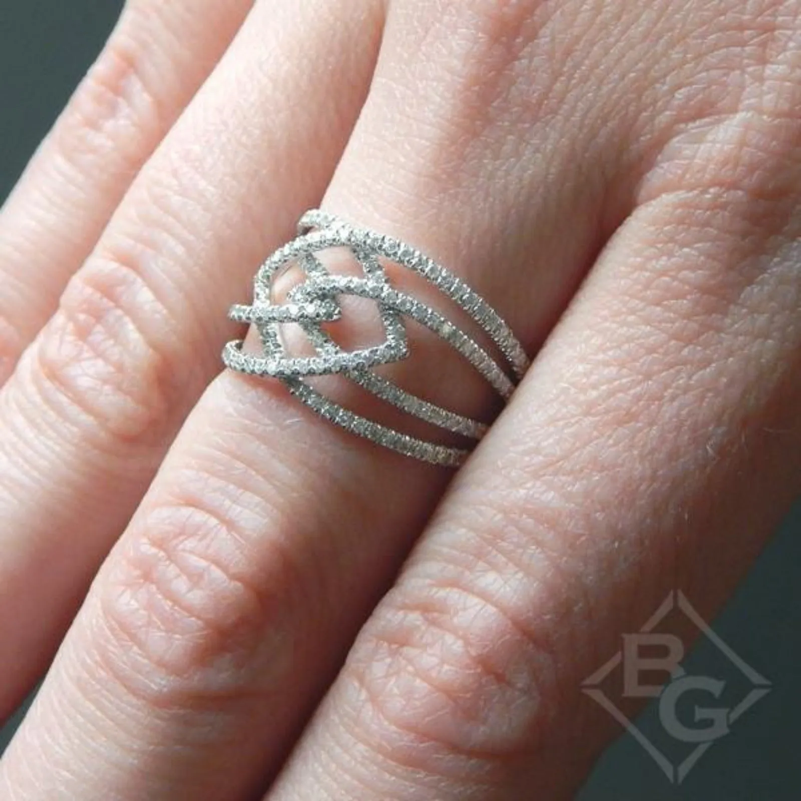 Gabriel & Co. Intertwining "Intermingled" Diamond Right Hand Ring