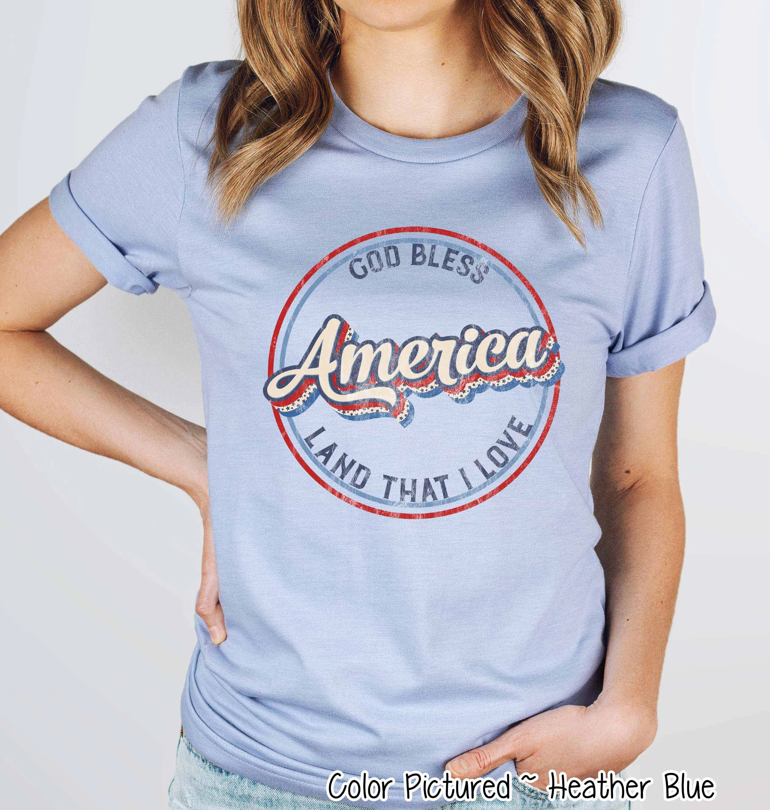 God Bless America Retro Tee