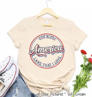 God Bless America Retro Tee