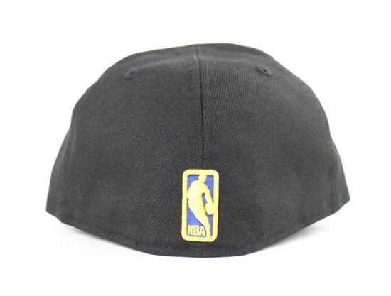 Golden State Warriors New Era 59Fifty Fitted Hat (Black Blue Yellow Gray Under Brim)