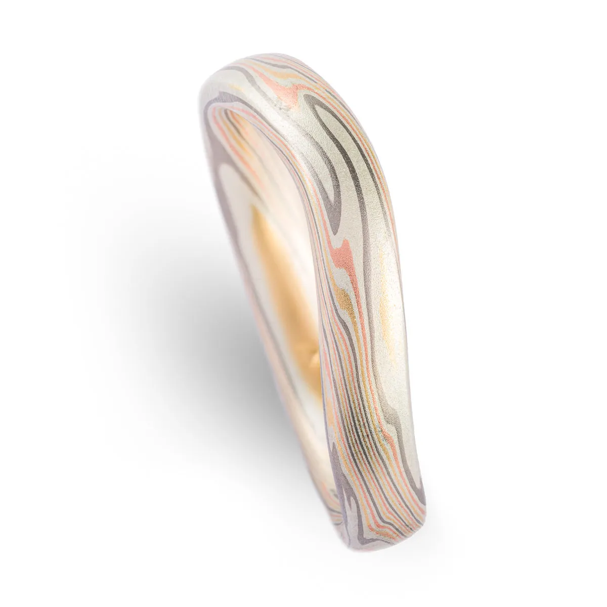 Graceful Twist Pattern Contoured Band in Firestorm Palette