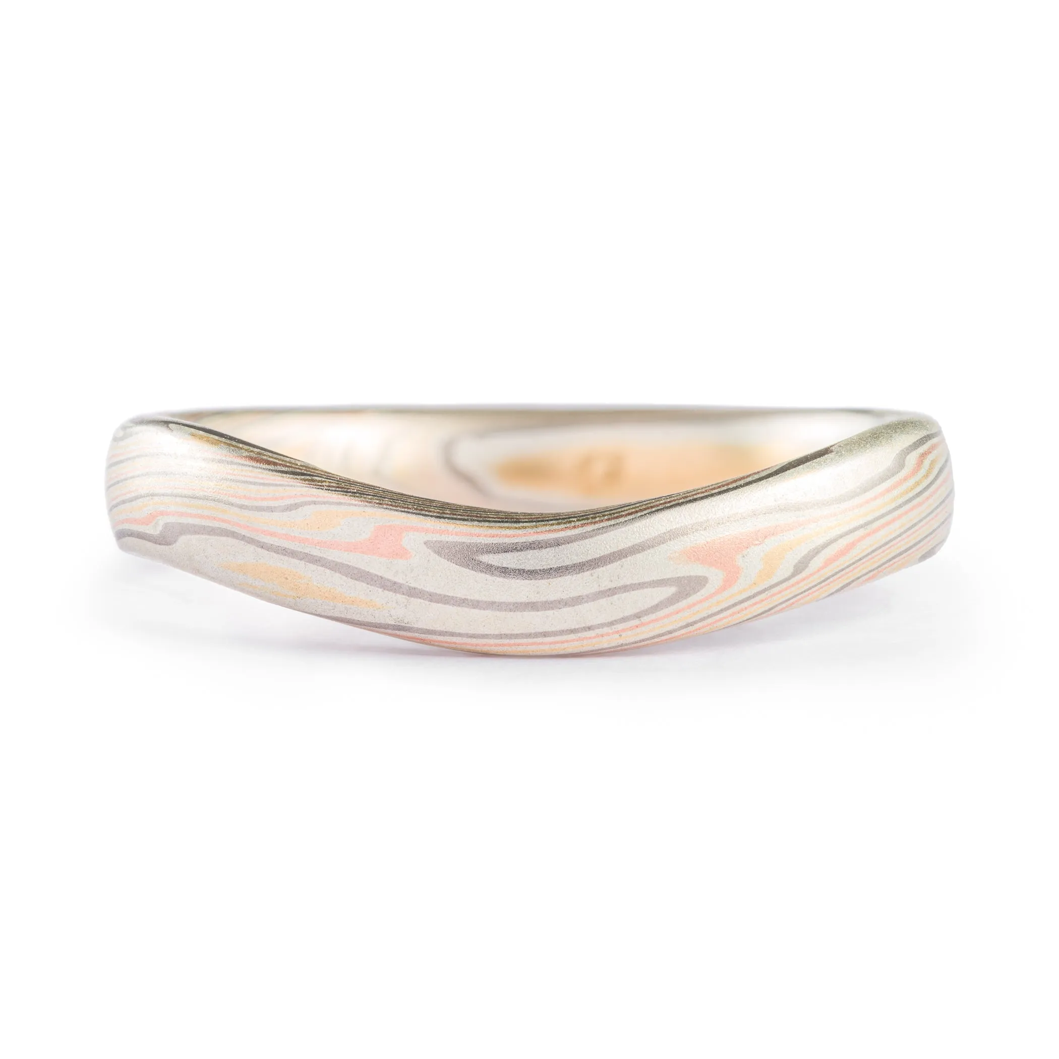 Graceful Twist Pattern Contoured Band in Firestorm Palette