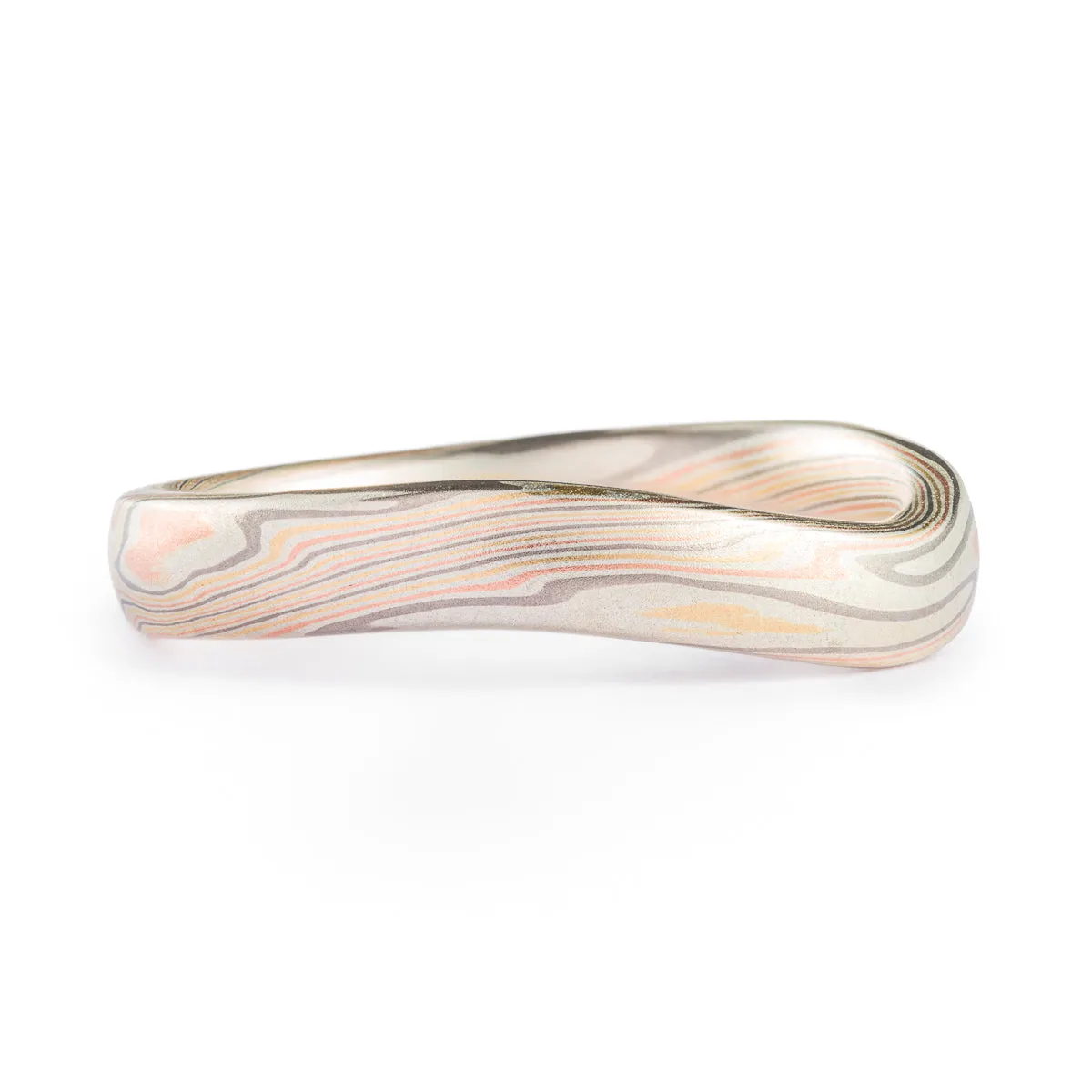 Graceful Twist Pattern Contoured Band in Firestorm Palette