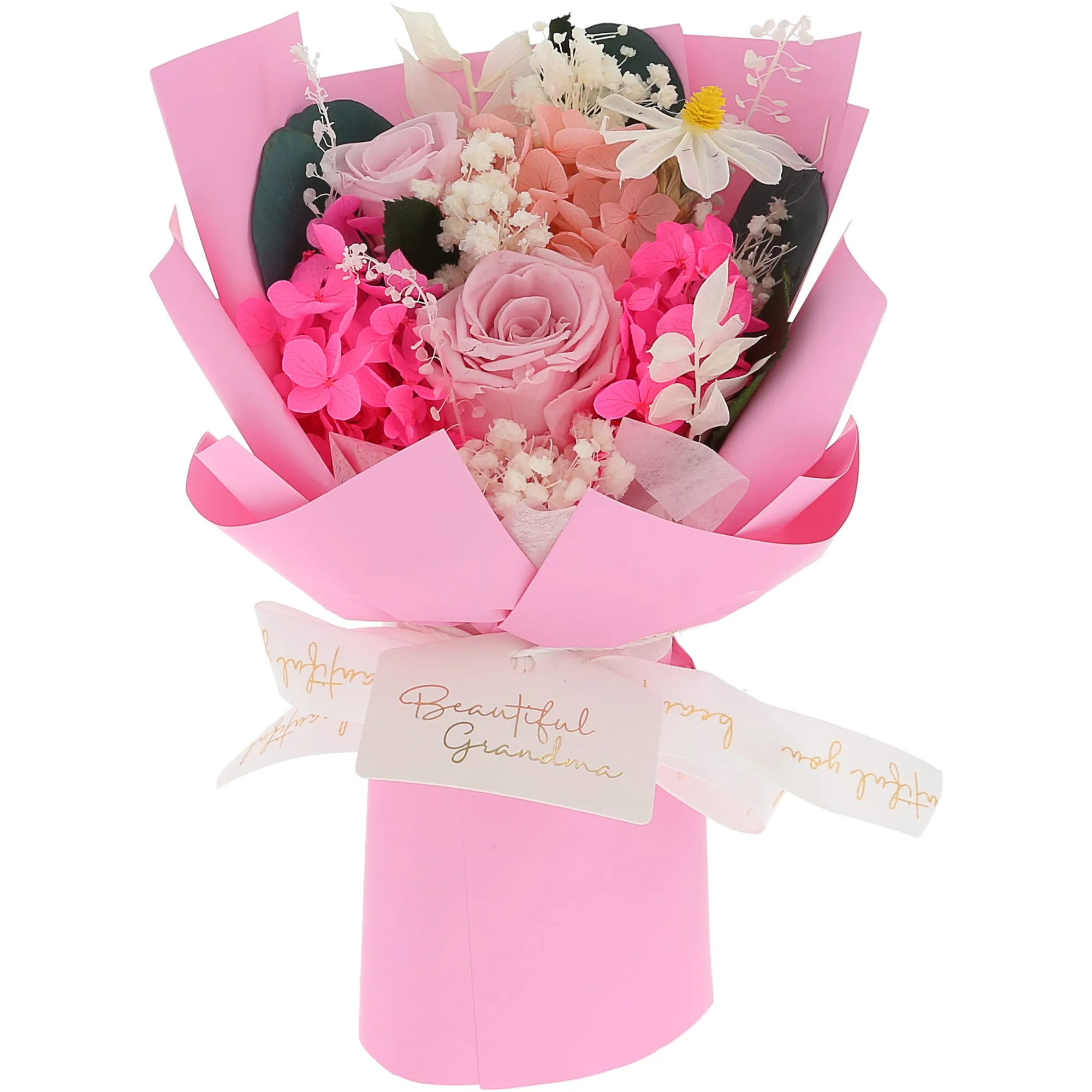 Grandma Pink Preserved Floral Bouquet