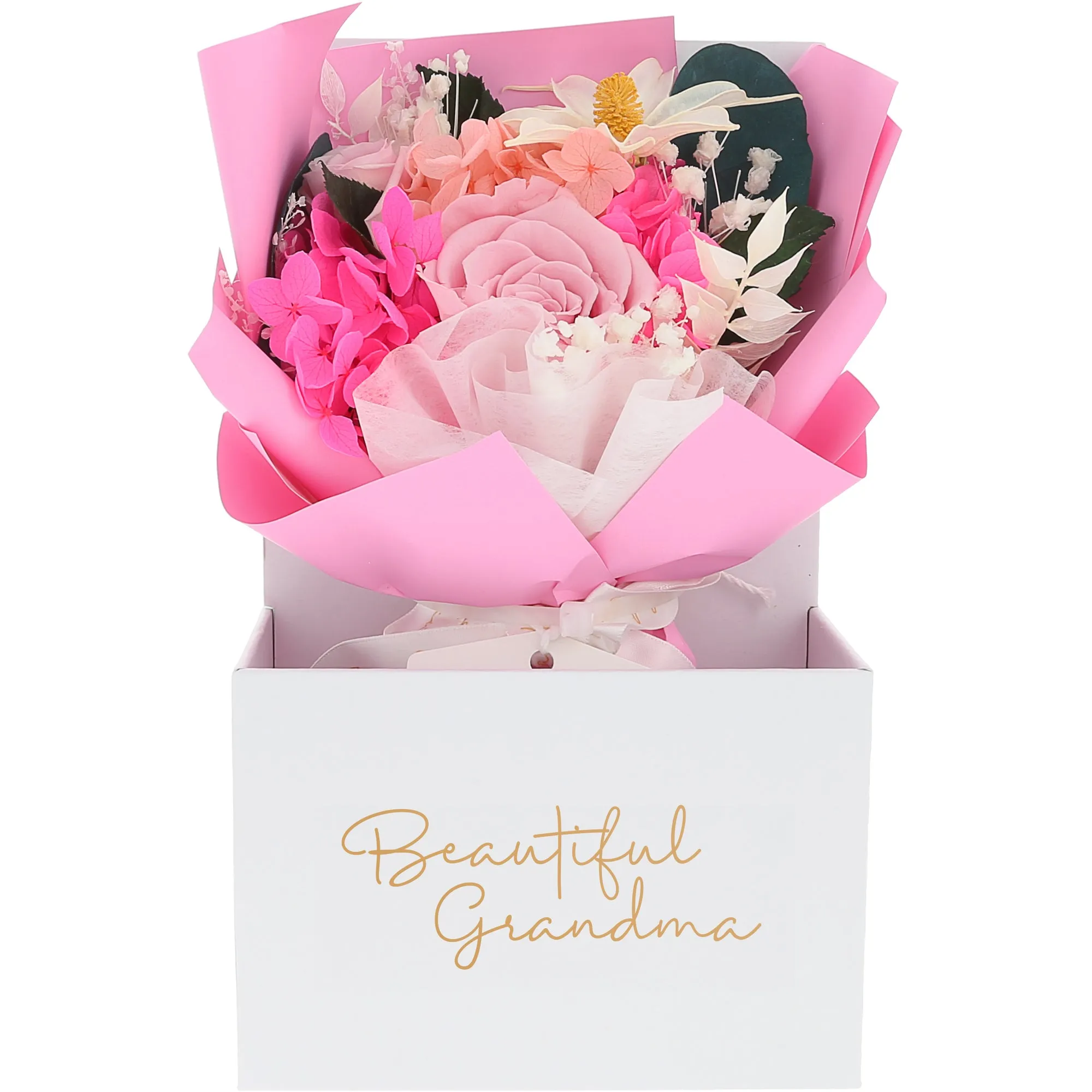 Grandma Pink Preserved Floral Bouquet