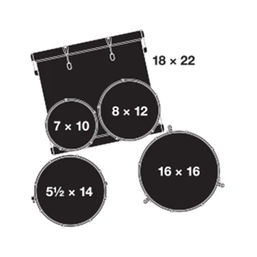 Gretsch CM1-E825-BS Catalina Maple 5-Piece Drum Shell Kit(22inch Bass), Black Stardust