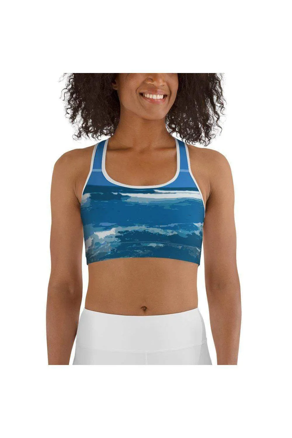 Hawaiian Blue Surf Sports bra