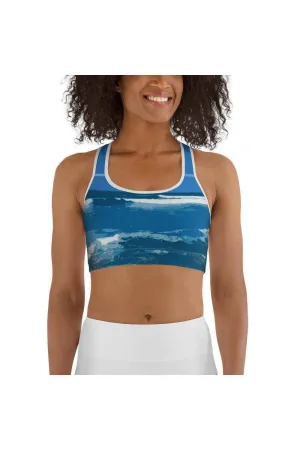 Hawaiian Blue Surf Sports bra