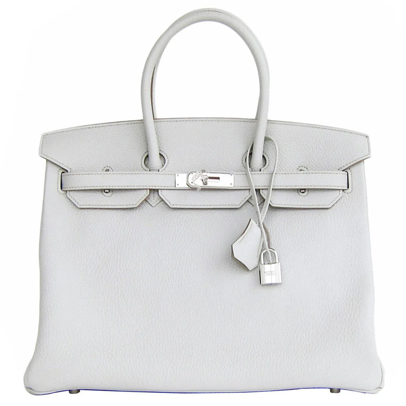 Hermes Gris Perle Fjord 35cm Birkin Bag Palladium Sophisticated