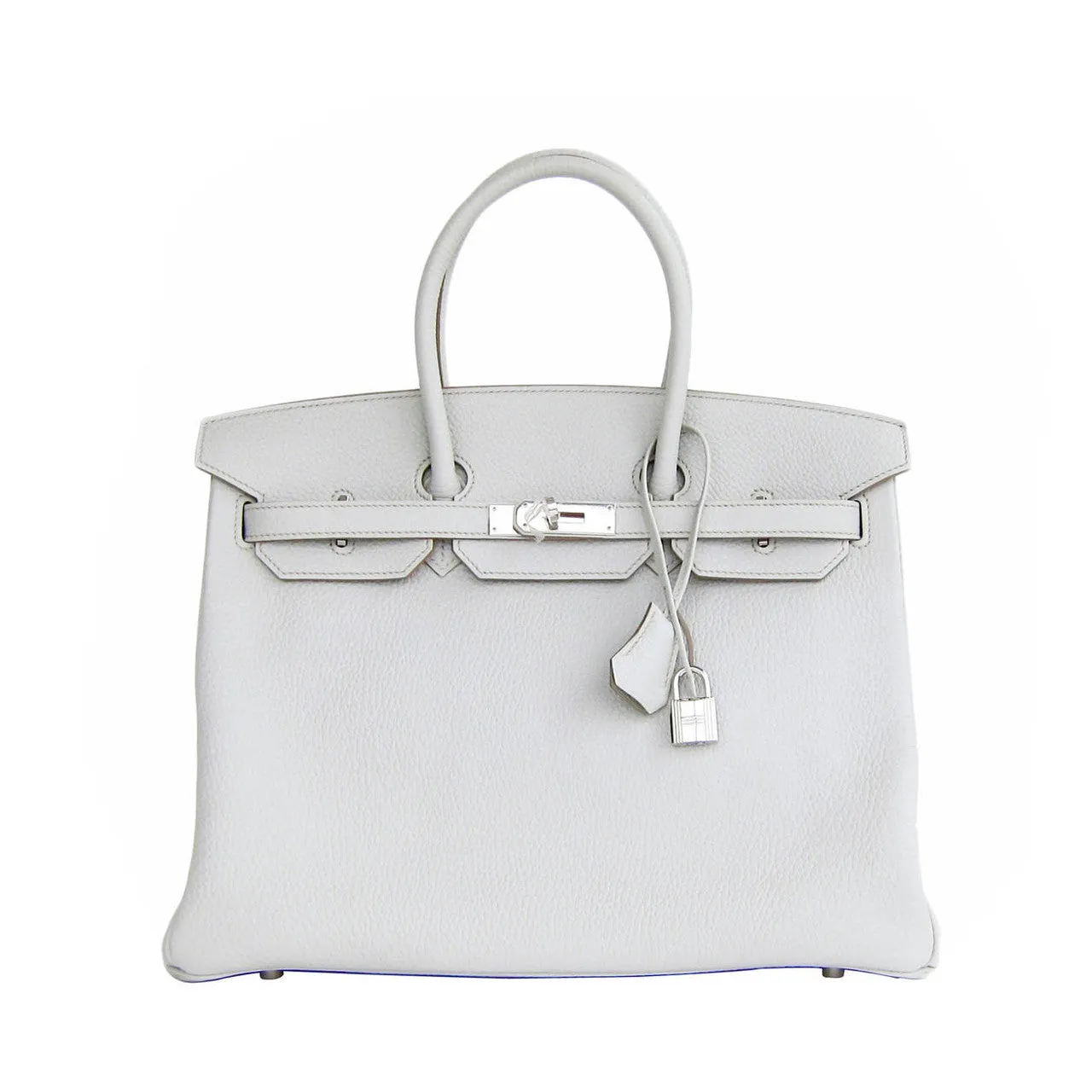 Hermes Gris Perle Fjord 35cm Birkin Bag Palladium Sophisticated