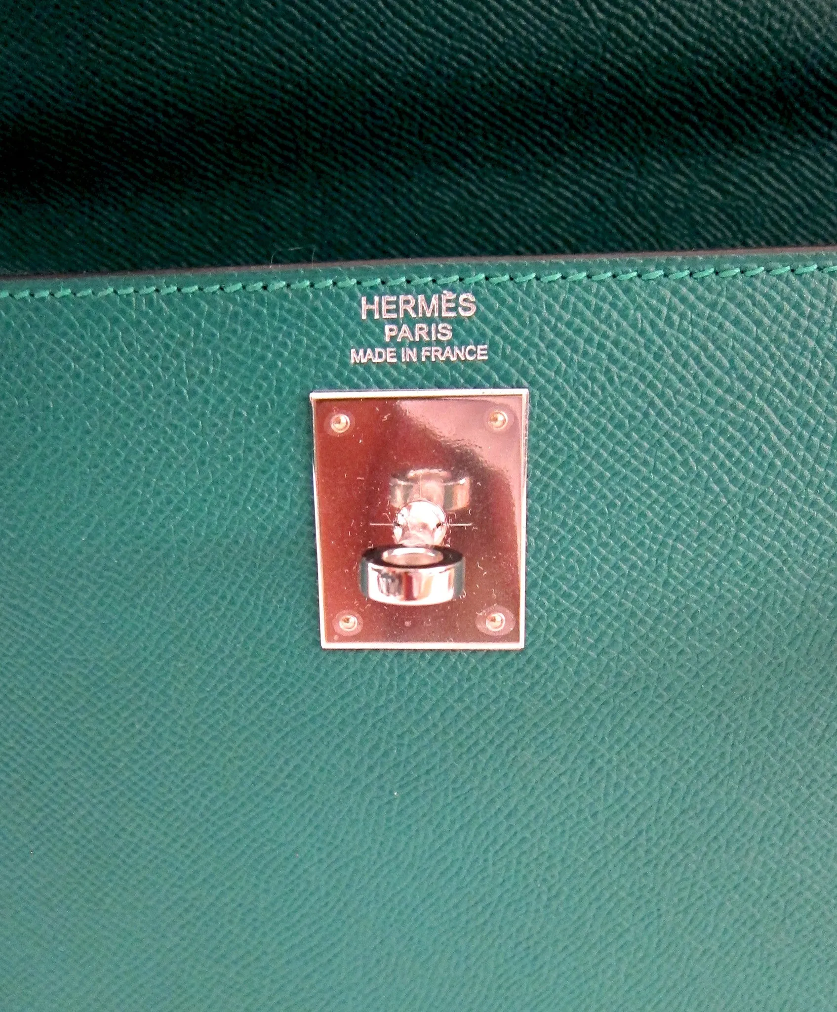 Hermes Malachite Epsom 32cm Sellier Kelly PHW