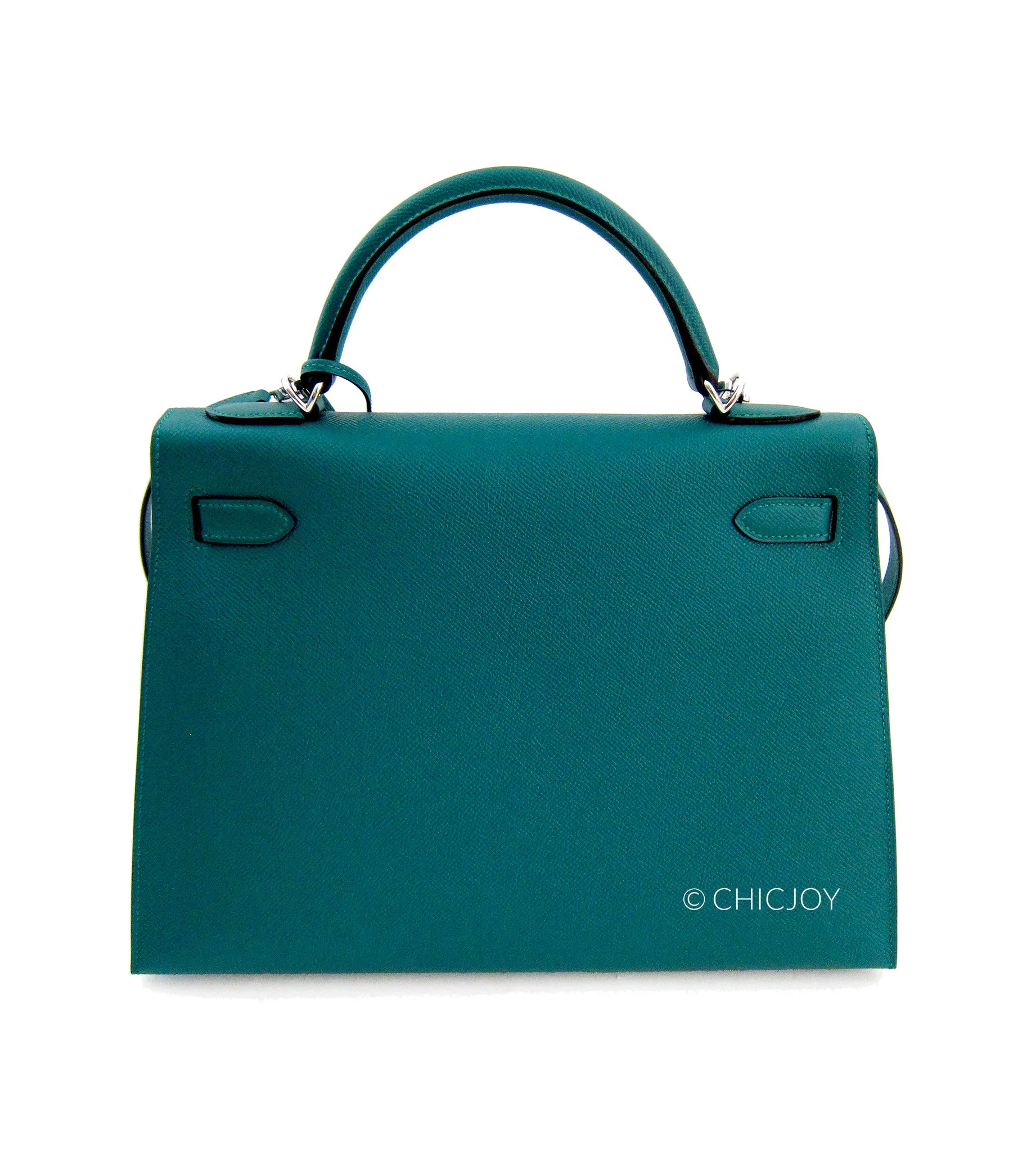 Hermes Malachite Epsom 32cm Sellier Kelly PHW