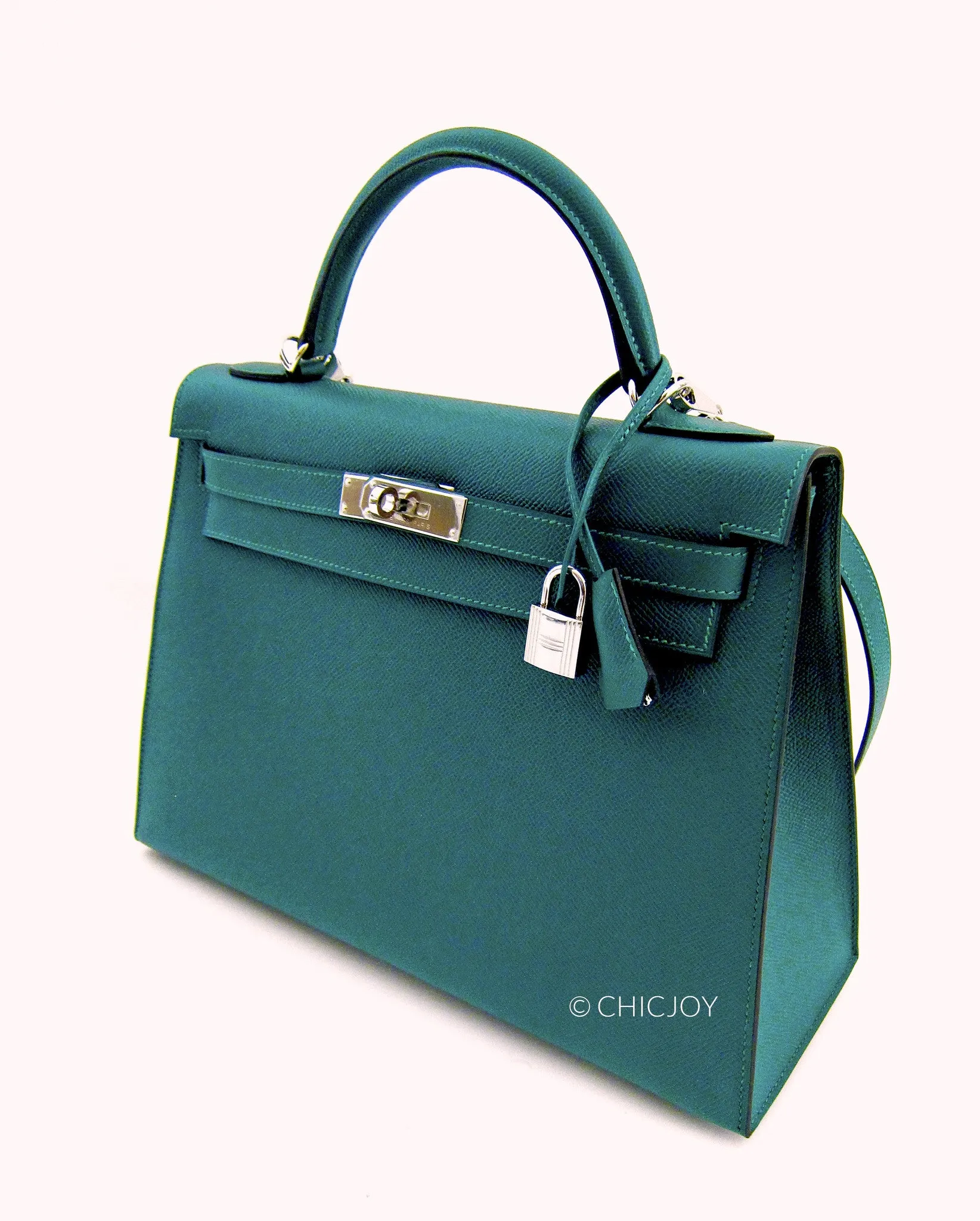 Hermes Malachite Epsom 32cm Sellier Kelly PHW