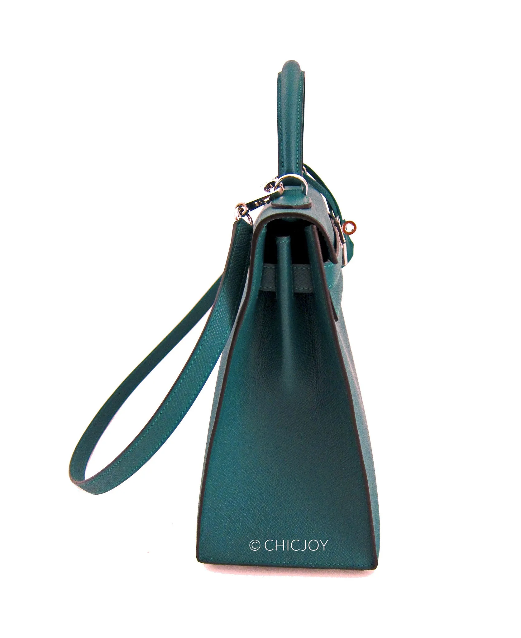 Hermes Malachite Epsom 32cm Sellier Kelly PHW