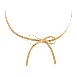 Herringbone Bow Tie Choker Necklace