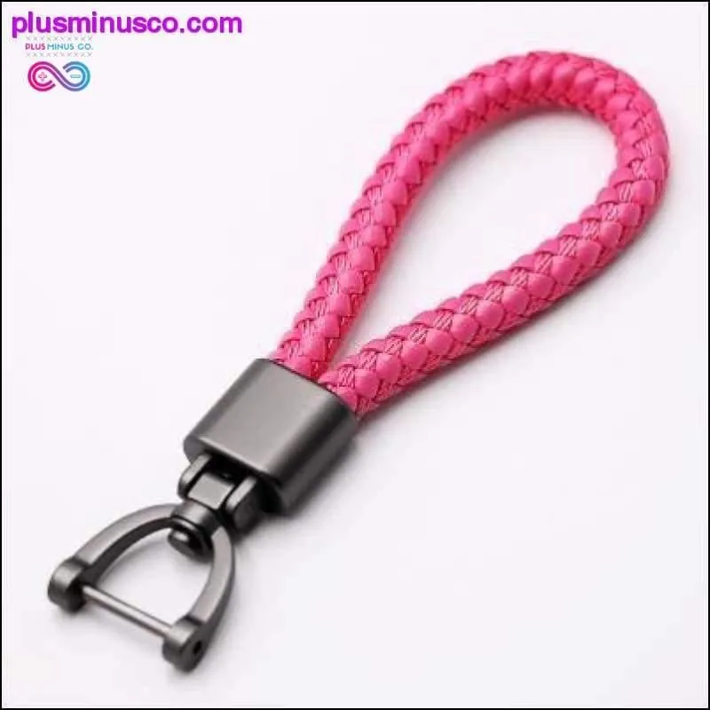 High-Grade Hand Woven Leather Car KeyChain 360 Degree