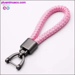 High-Grade Hand Woven Leather Car KeyChain 360 Degree