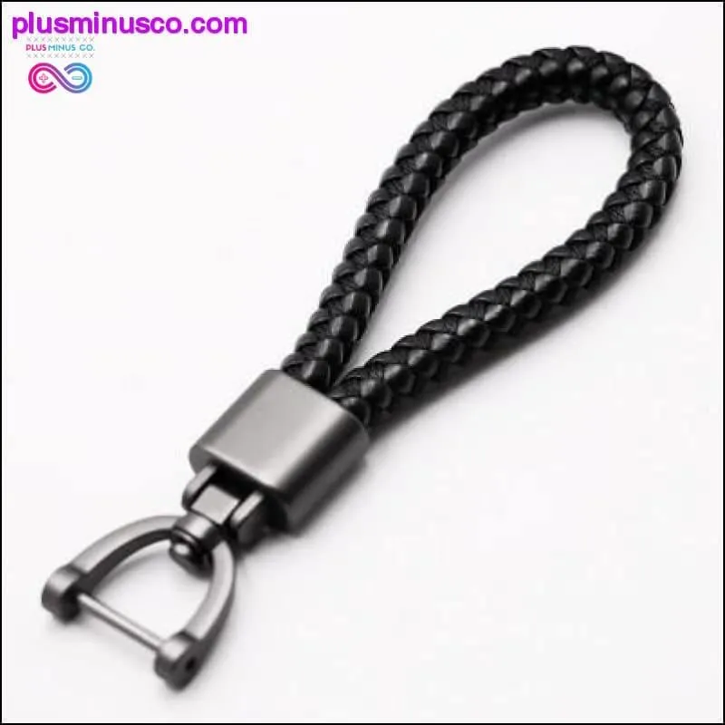 High-Grade Hand Woven Leather Car KeyChain 360 Degree