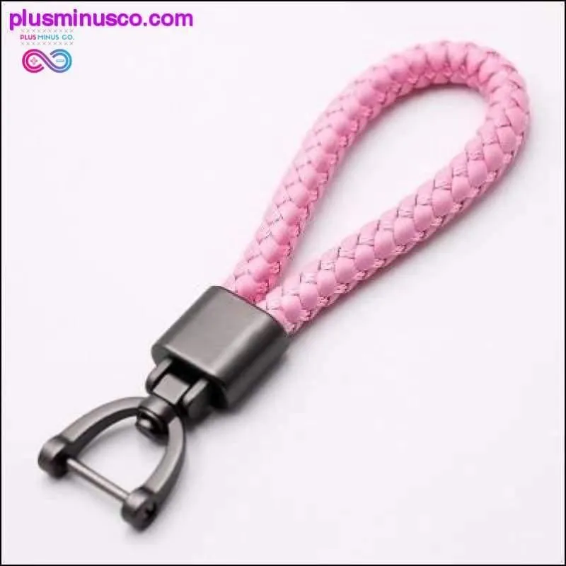 High-Grade Hand Woven Leather Car KeyChain 360 Degree